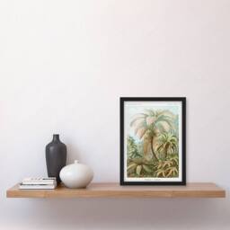 Artery8 Ernst Haeckel Framed Wall Art Tropical Nature Filicinae Fern Plants in Green - Size: A4 - thumbnail 2