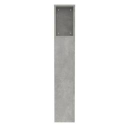 Berkfield Home Headboard Cabinet Concrete Grey 100x18.5x104.5 cm - thumbnail 5