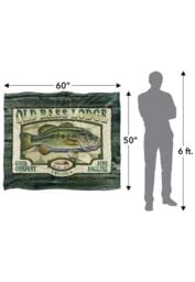 JQ Licensing Old Bass Lodge Sign Silky Touch Super Soft Throw Blanket 152 X 127 cm in White - thumbnail 5