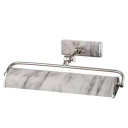 Netlighting Winchfield 2 Light Medium Picture Light Nickel & White Marble in Grey