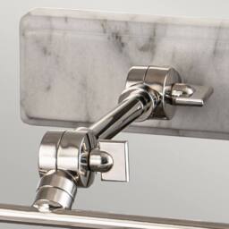 Netlighting Winchfield 2 Light Medium Picture Light Nickel & White Marble in Grey - thumbnail 4