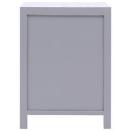 Berkfield Home Decorative Bedside Cabinet Grey 38x28x52 cm Paulownia Wood - Size: 38 x 28 x 52 cm - thumbnail 1