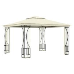 Berkfield Home Gazebo with Nets 300x300x265 cm Cream in Beige - Size: 300 x 300 x 265 cm - thumbnail 3