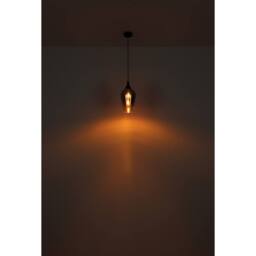 Netlighting Lavus Dome Pendant Ceiling Light Matt Black Chromed Glass Shade 1x E27 - thumbnail 4