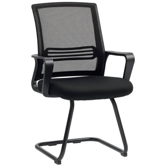 NESTLUNE Meeting Office Chair, Mesh Reception Chair in Black - Size: 100 cm x 15 cm - image 1