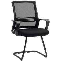 NESTLUNE Meeting Office Chair, Mesh Reception Chair in Black - Size: 100 cm x 15 cm