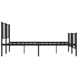 Berkfield Home Metal Bed Frame with Headboard & Footboard Black 120x190 cm Sma… - Size: Super King - thumbnail 7
