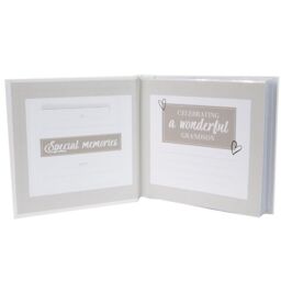 Happy Homewares Modern Special Grandson Photo Album with Gold Foil Text - Holds 80 4x6 Pictures in White - thumbnail 3