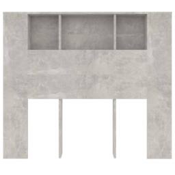 Berkfield Home Headboard Cabinet Concrete Grey 120x18.5x104.5 cm - thumbnail 4