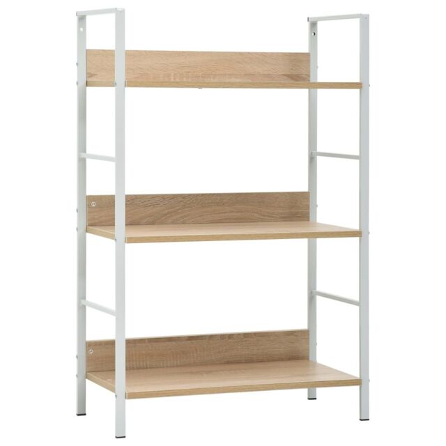 Berkfield Home 3-Layer Book Shelf Oak 60x27.6x90.5 cm Engineered Wood in Brown - image 1