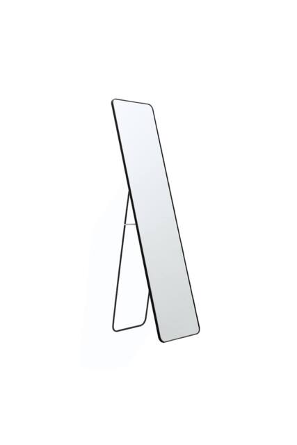 Garden Sanctuary Modern Rectangular Metal Floor Mirror in Black - image 1