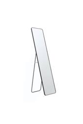 Garden Sanctuary Modern Rectangular Metal Floor Mirror in Black - thumbnail 1