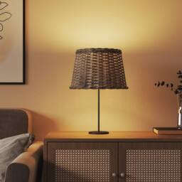 Berkfield Home Lamp Shade Brown √ò40x26 cm Wicker - Size: 40x26 cm - thumbnail 3