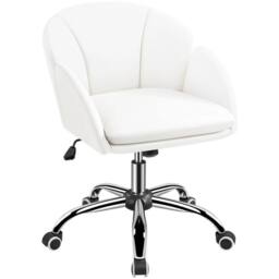 Kelvenix Cute Desk Chair Swivel White - Size: 0.6m2