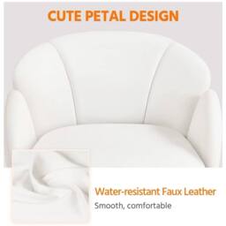 Kelvenix Cute Desk Chair Swivel White - Size: 0.6m2 - thumbnail 5