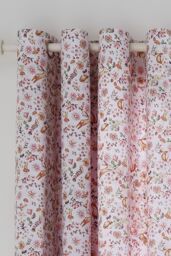 Catherine Lansfield 'Enchanted Butterfly' Reversible Eyelet Curtains in Pink - Size: 168 cm width x 183 cm drop - thumbnail 3