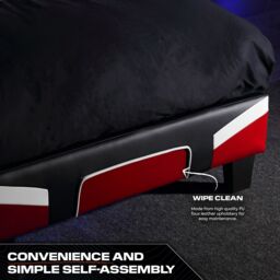 X Rocker Cerberus Gaming Bed for Kids & Teens, Upholstered Leather in Red - Size: Double - thumbnail 4