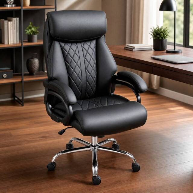 STILVORA Black Executive Office Chair with Adjustable Height - image 1