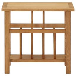 Berkfield Home Magazine Table 45x27x42 cm Solid Oak Wood in Light Brown - Size: 45 x 27 x 42 cm - thumbnail 1
