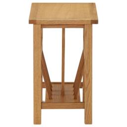 Berkfield Home Magazine Table 45x27x42 cm Solid Oak Wood in Light Brown - Size: 45 x 27 x 42 cm - thumbnail 3