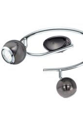 Eglo Bimeda LED Nickel-Nero & Chrome Ceiling Light in Silver - thumbnail 5