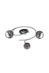 Eglo Bimeda LED Nickel-Nero & Chrome Ceiling Light in Silver - thumbnail 4