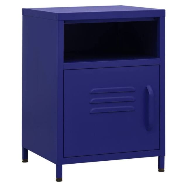 Berkfield Home Nightstand Navy Blue 35x35x51 cm Steel - Size: 35 x 35 x 51 cm - image 1