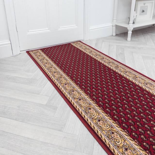 runrug Hallway Runner Rug - Non-Slip, Hardwearing, 5.4mm - 'Acni' in Red - Size: 100 cm x 150 cm - image 1
