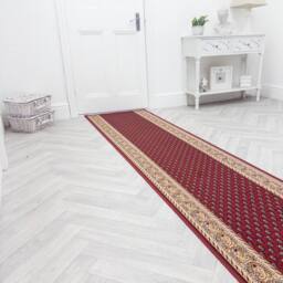 runrug Hallway Runner Rug - Non-Slip, Hardwearing, 5.4mm - 'Acni' in Red - Size: 100 cm x 150 cm - thumbnail 2
