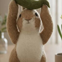 Garden Greatness Felt Rabbit With Green Pea Pod - Size: 1 Pack - thumbnail 3