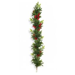 Shatchi 180cm Garland for Home Christmas Decoration in Green - Size: 180 cm - thumbnail 2