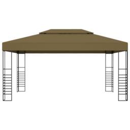 Berkfield Home Gazebo 3x4 m Taupe 180 g/m ² - thumbnail 1