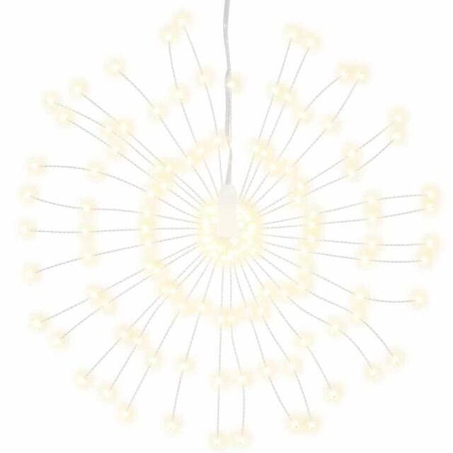 Berkfield Home Festive Christmas Starburst Lights 140 LEDs 4 pcs Warm White 17 cm - image 1