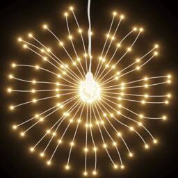 Berkfield Home Festive Christmas Starburst Lights 140 LEDs 4 pcs Warm White 17 cm - thumbnail 4