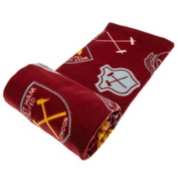 West Ham United FC Fleece Blanket in Maroon - thumbnail 2
