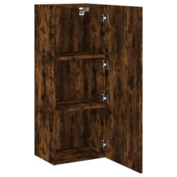 Berkfield Home TV Wall Cabinet Smoked Oak 40.5x30x102 cm Engineered Wood in Brown - thumbnail 6