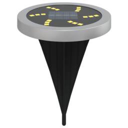 Berkfield Home Solar Ground Lights with Ground Spikes Outdoor 12 pcs Warm White in Black - thumbnail 5