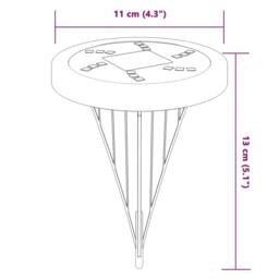 Berkfield Home Solar Ground Lights with Ground Spikes Outdoor 12 pcs Warm White in Black - thumbnail 7