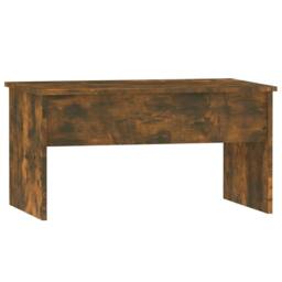 Berkfield Home Coffee Table Smoked Oak 80x50.5x41.5 cm Engineered Wood in Brown - thumbnail 3