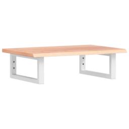 Berkfield Home Basin Shelf Wall Mounted Steel & Solid Wood Oak in Brown - thumbnail 1