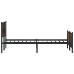 Berkfield Home Metal Bed Frame without Mattress Smoked Oak 180x200 cm Super King in Brown - thumbnail 6