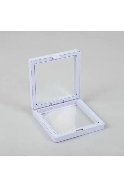 KDMD Med 3D Floating Frame Display 9x9cm - White for Jewelry & Collectibles - Size: 9x9 cm - image 1