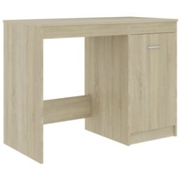 Berkfield Home Desk Sonoma Oak 100x50x76 cm Engineered Wood in Brown - Size: 100 x 50 x 76 cm - thumbnail 2