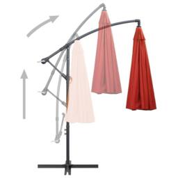Berkfield Home Hanging Garden Parasol Terracotta 3 m Aluminium Pole - thumbnail 4