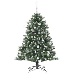 Berkfield Home Artificial Christmas Tree with Stand Green 105 x 105 x 150 cm - thumbnail 4