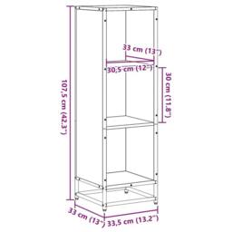 Berkfield Home Modern Book Cabinet Sonoma Oak 33.5x33x107.5 cm Engineered Wood in Light Tan - thumbnail 9
