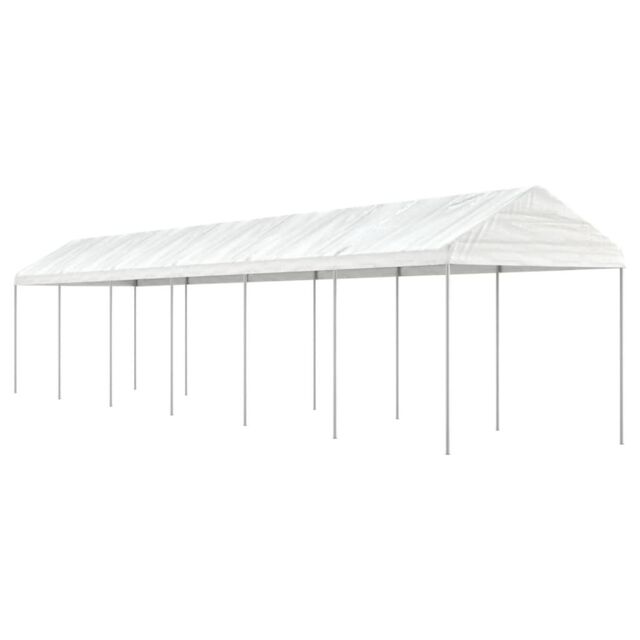 Berkfield Home Gazebo with Roof White 13.38x2.28x2.69 m Polyethylene - image 1