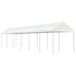 Berkfield Home Gazebo with Roof White 13.38x2.28x2.69 m Polyethylene - thumbnail 1