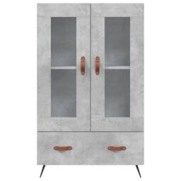 Berkfield Home Highboard Concrete Grey 69.5x31x115 cm Engineered Wood - thumbnail 6