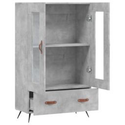 Berkfield Home Highboard Concrete Grey 69.5x31x115 cm Engineered Wood - thumbnail 5